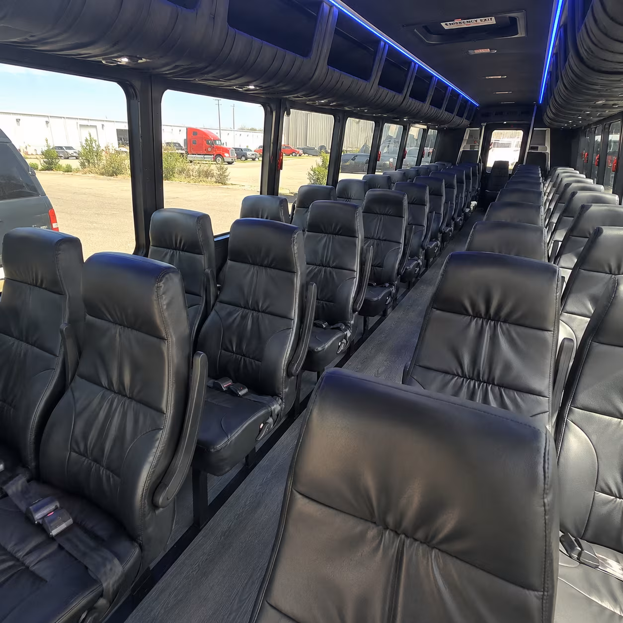garland organize a garland corporate event with a charter bus