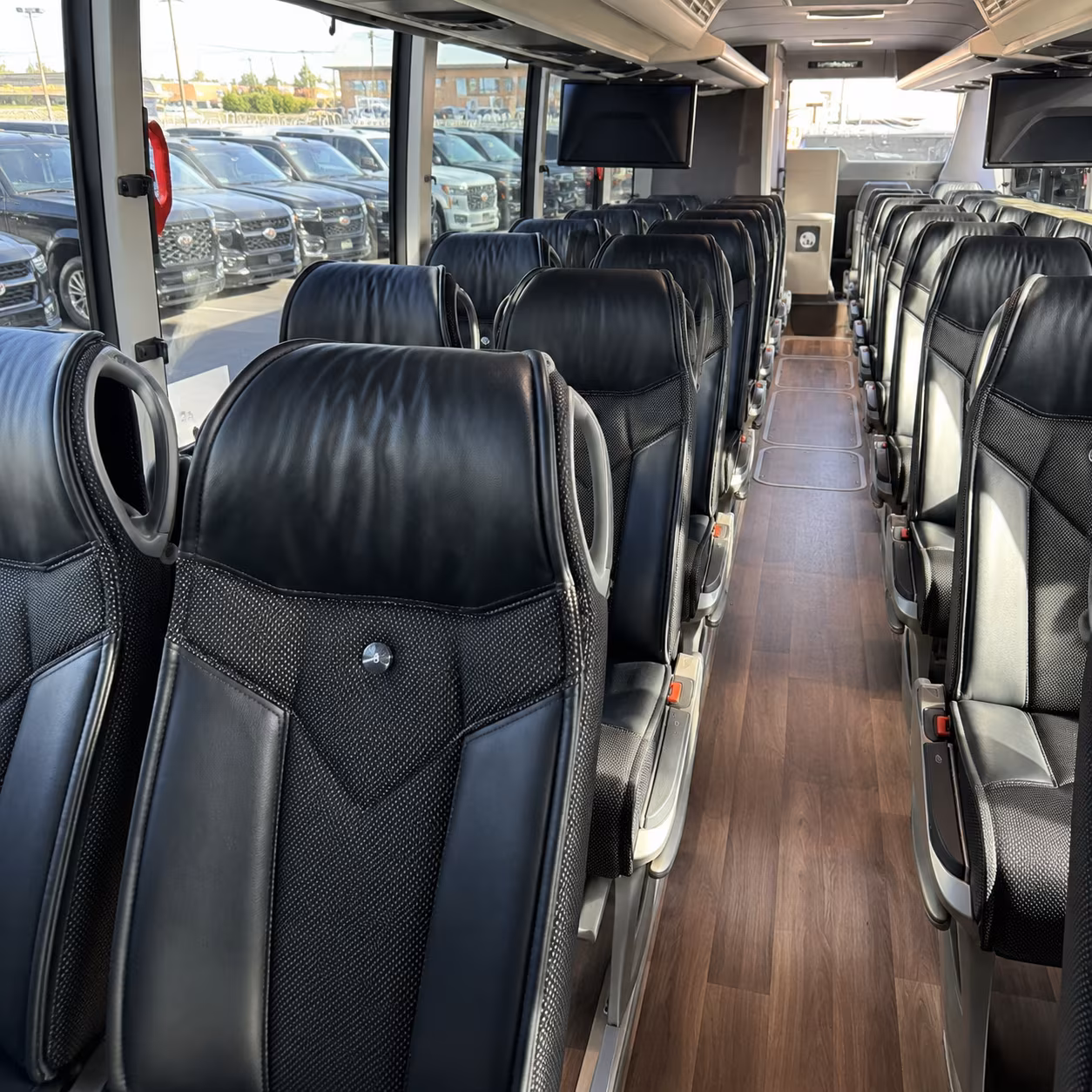 irving charter bus rental inside