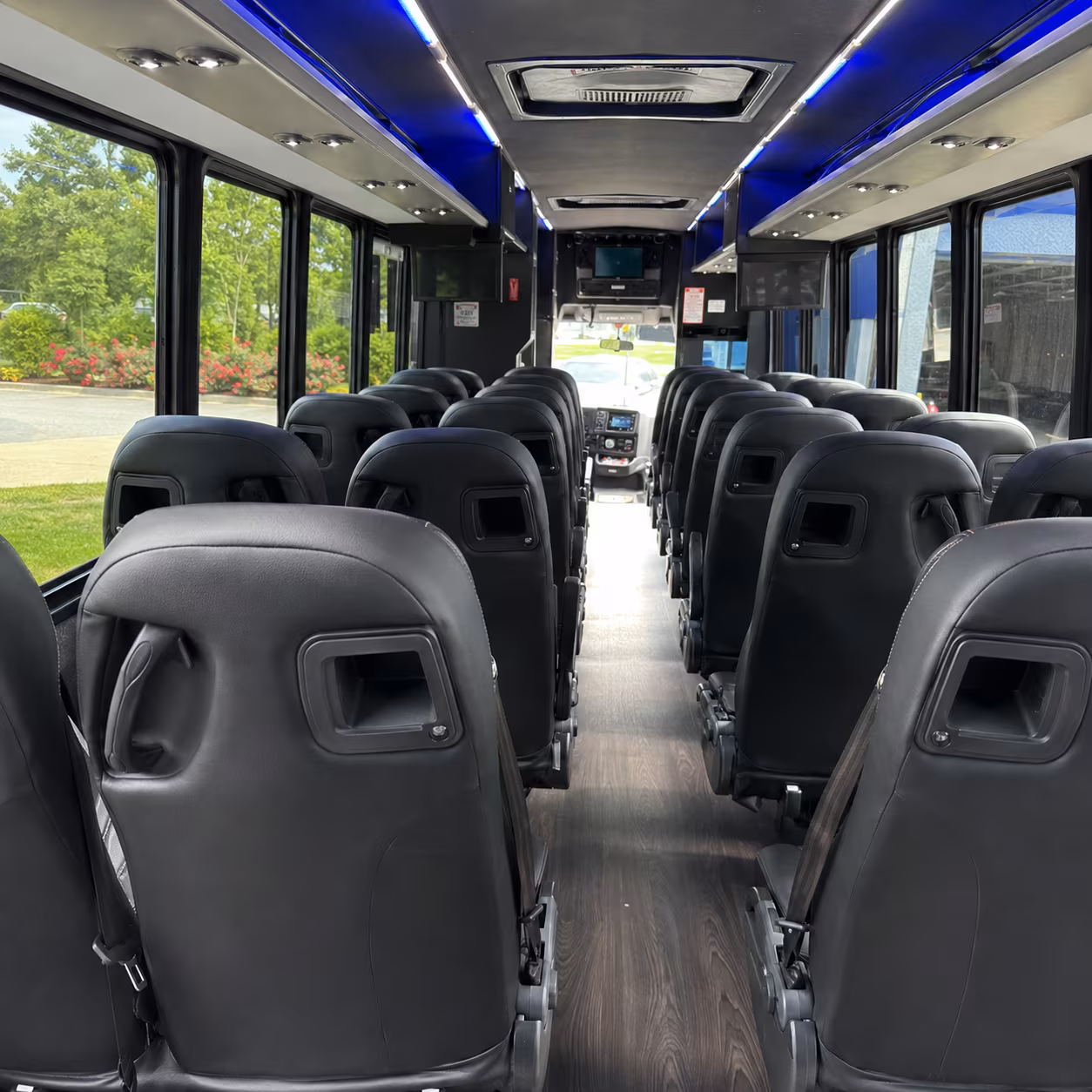 irving show up to irving concerts in a charter bus