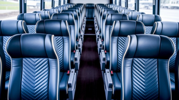 55 passenger charter bus inside