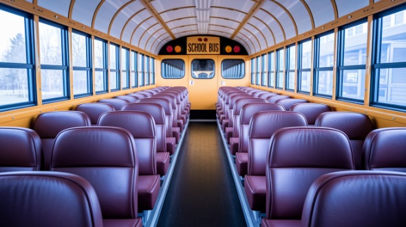 longview school bus rental interior